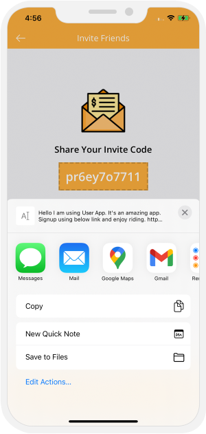 Share invitation link