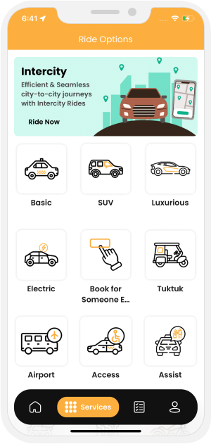 user select service and location