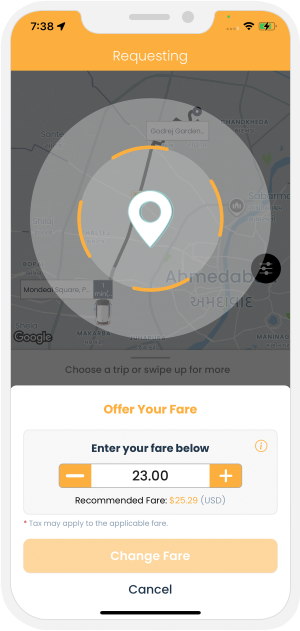 Driver has accepted the offer