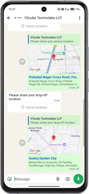 send drop-off location