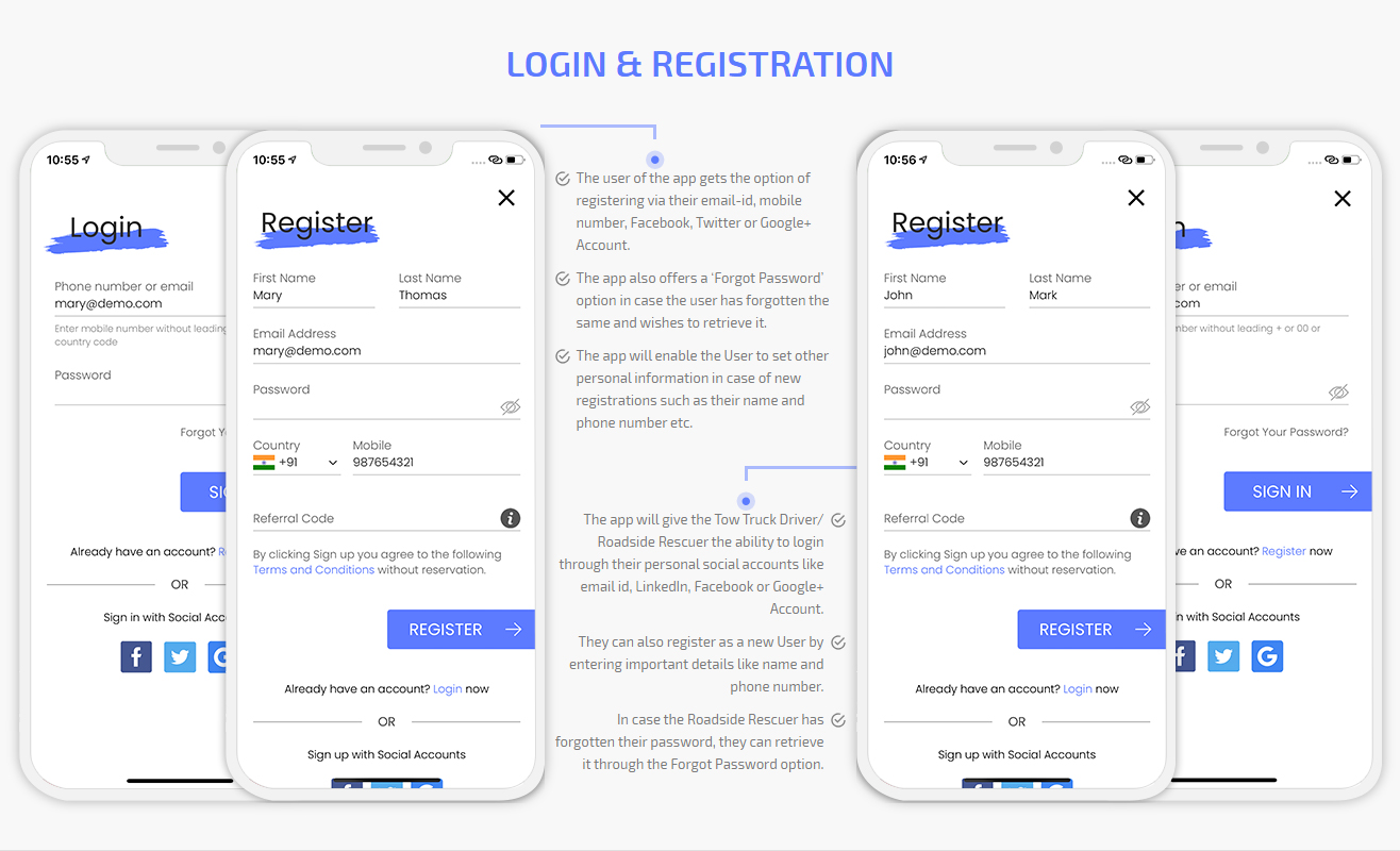 Login & register