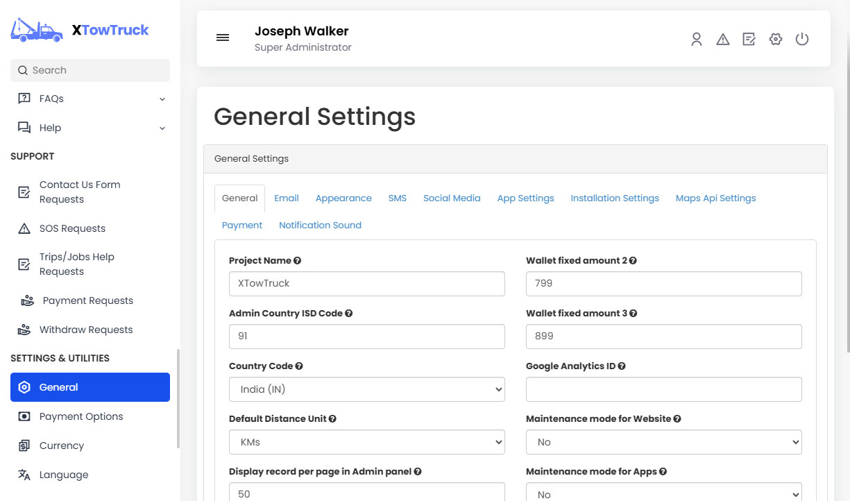 General Settings