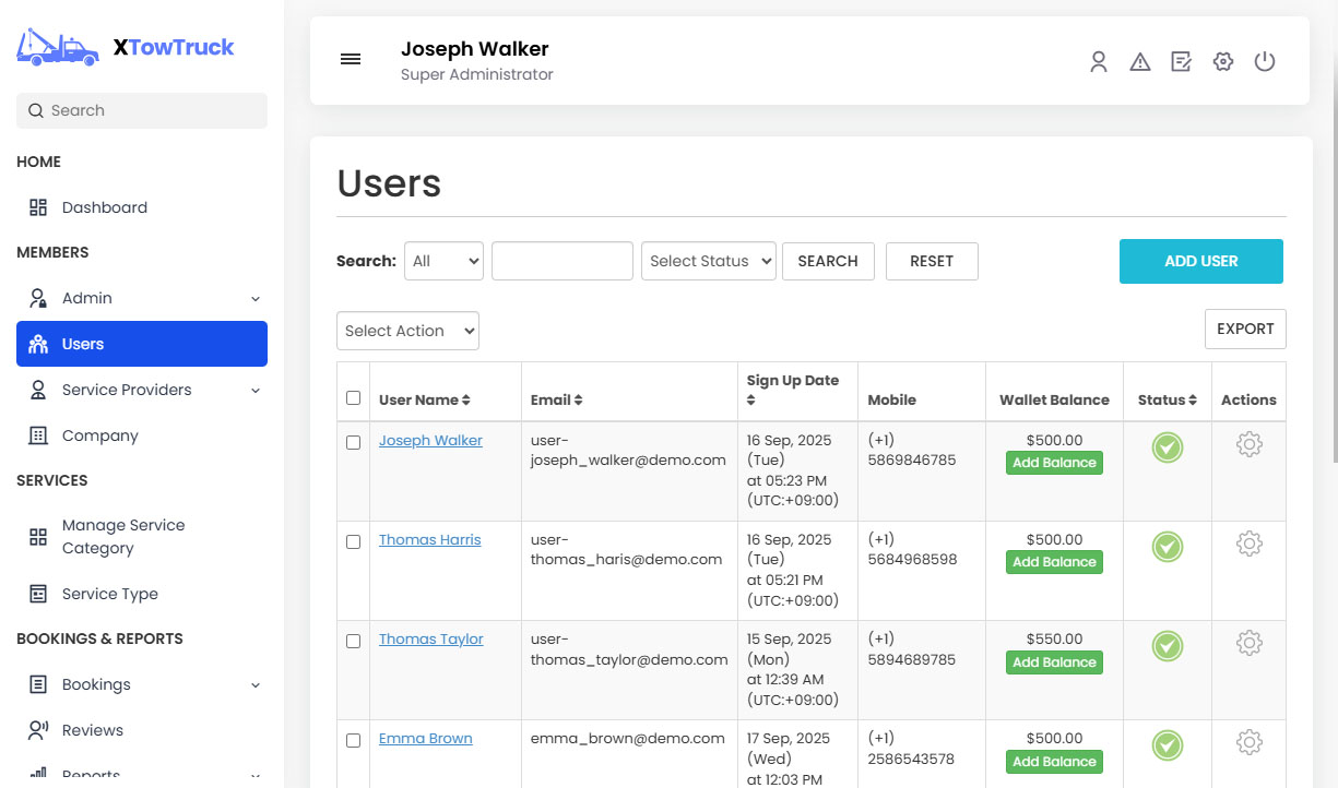Manage Users