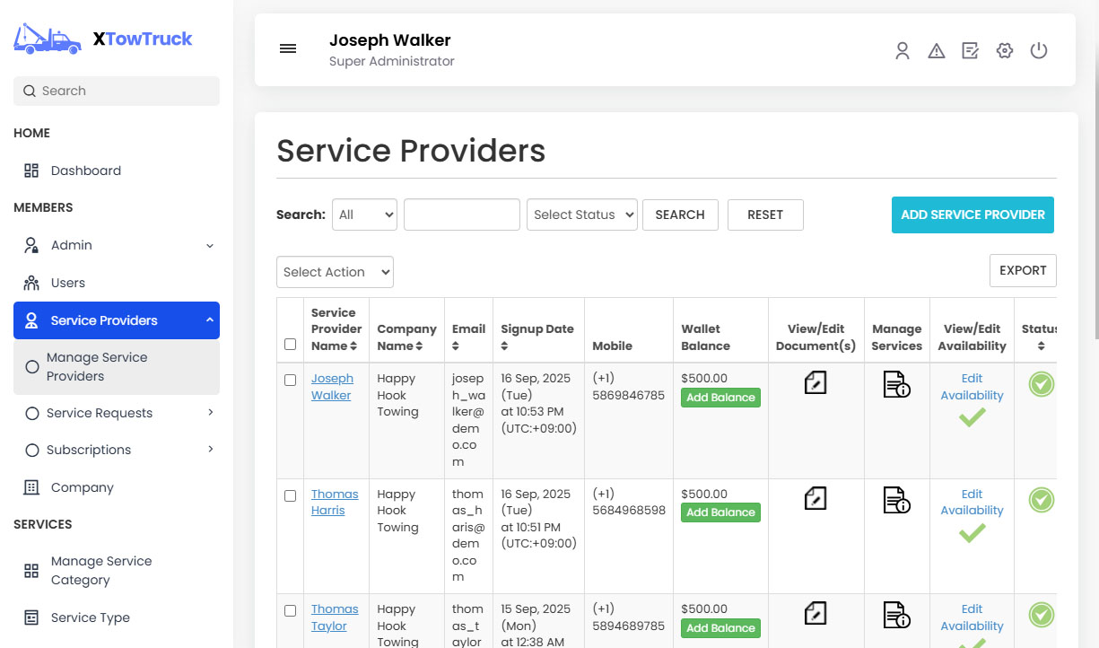 Manage Users