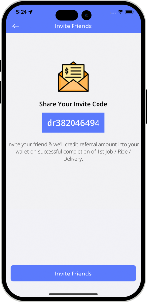 invite friends to download app