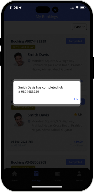 Select booking location