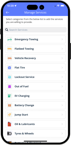 choose service categories