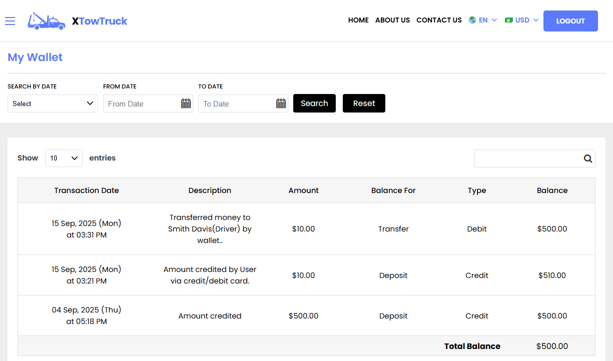 User Wallet
