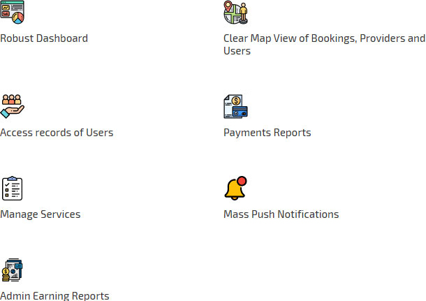 admin panel features