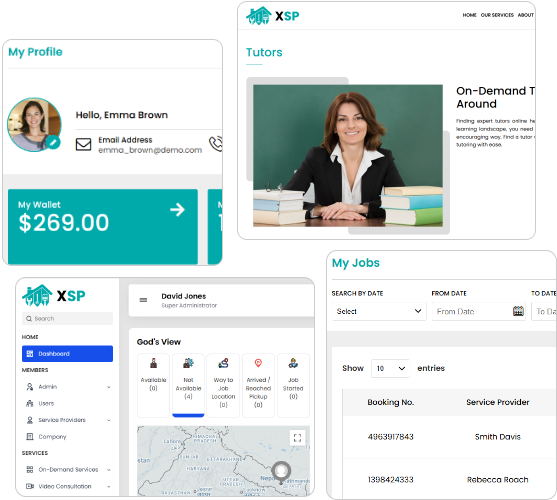 tutor booking software web panels