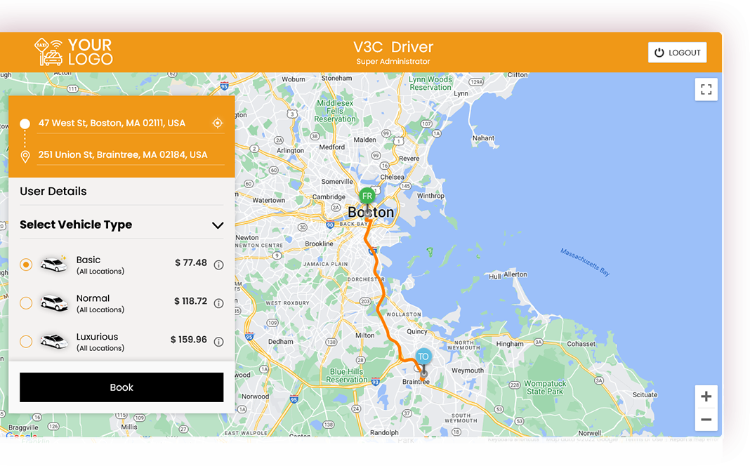 Manual Taxi Dispatch Screen