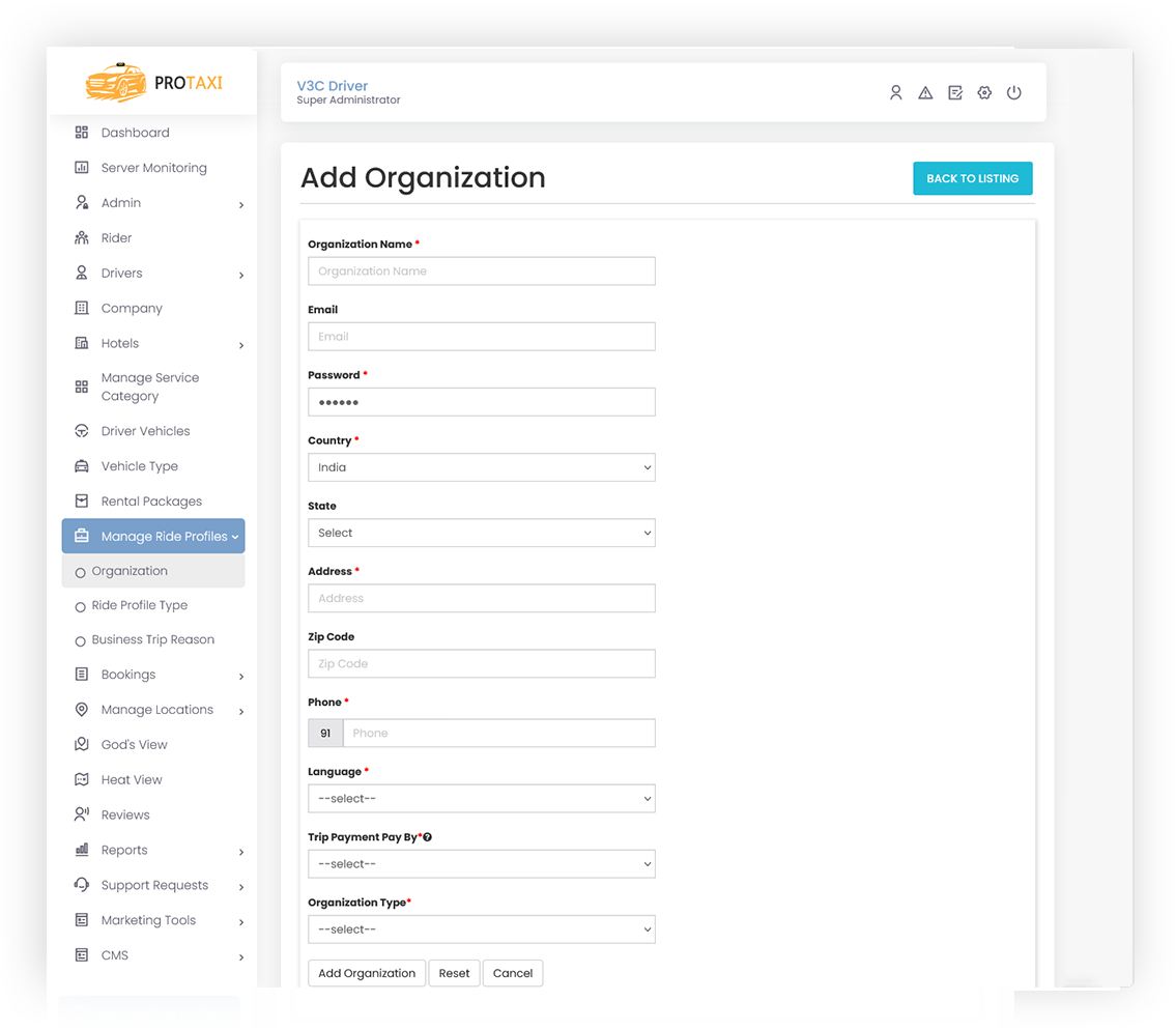 Add Organization