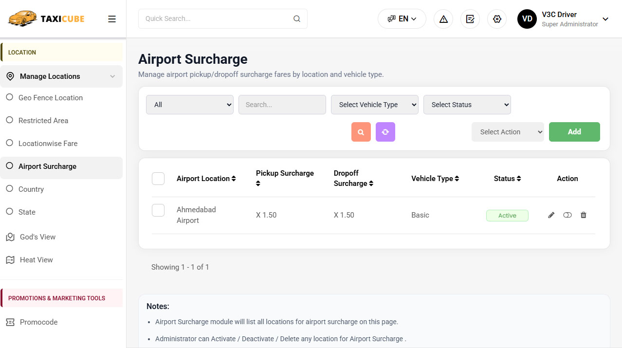 Airport Surcharge