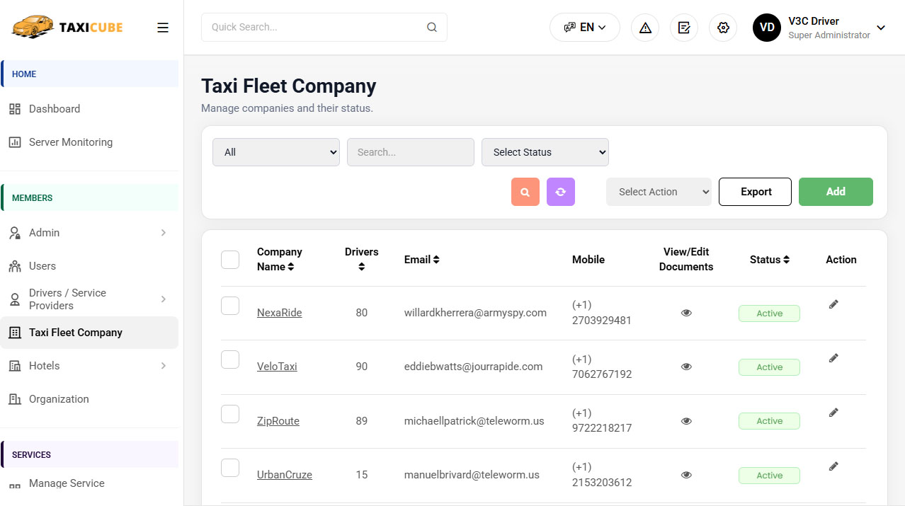 Fleet Company Management