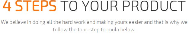 4 Steps to Your Product 4 Steps to Your Product