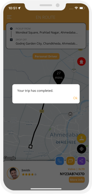 Trip completed