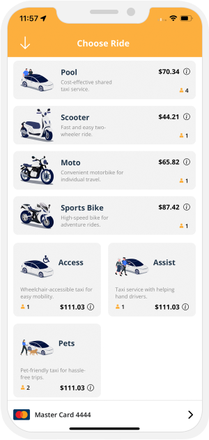 Rider request ride