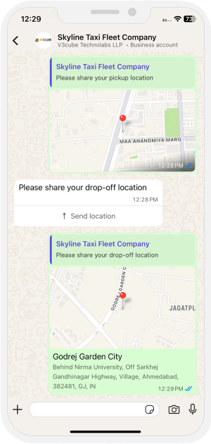 send drop-off location