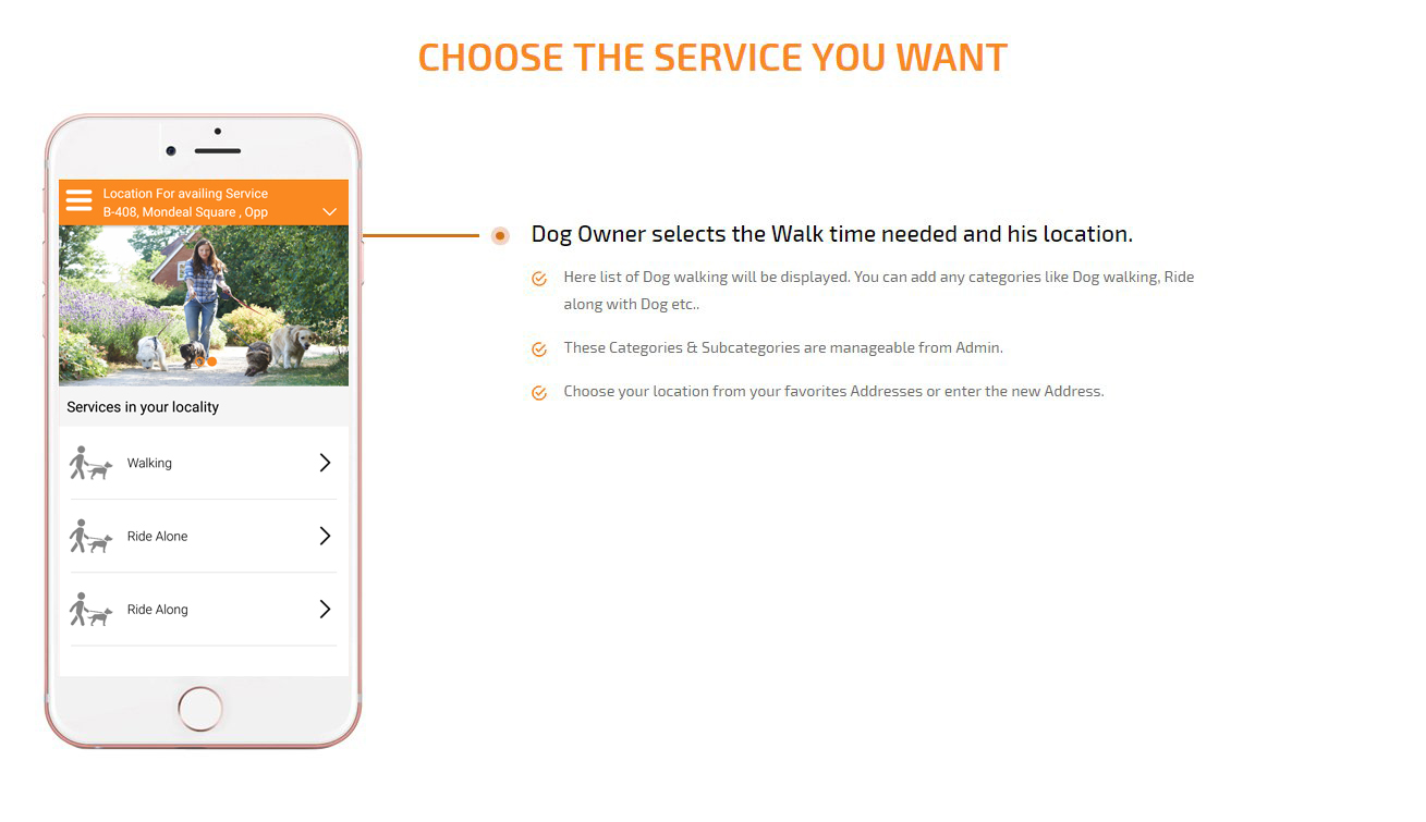 dog owner choose the service they want