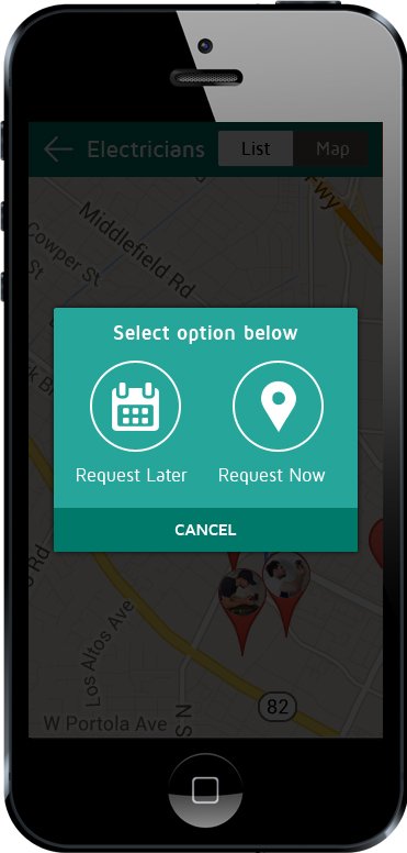 electrician apps booking scheduling screen