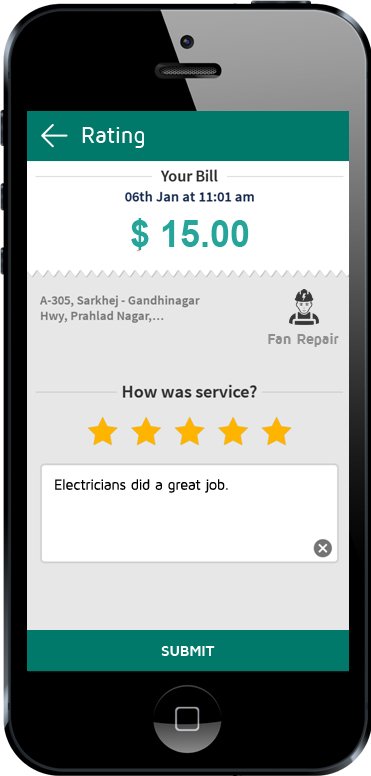 electrician apps review and rating screen