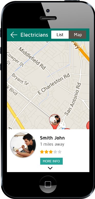 electrician apps short detail screen