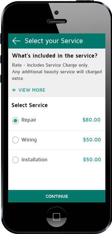 electrician apps sub category screen