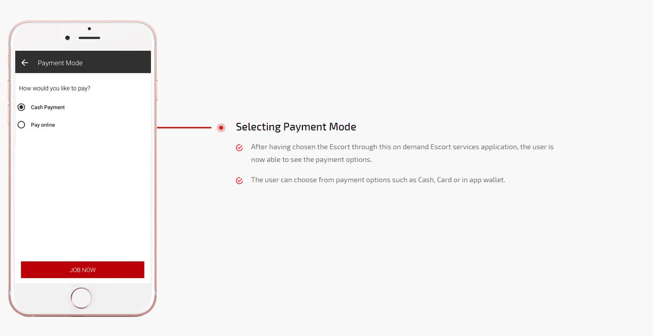 payment mode selection screen