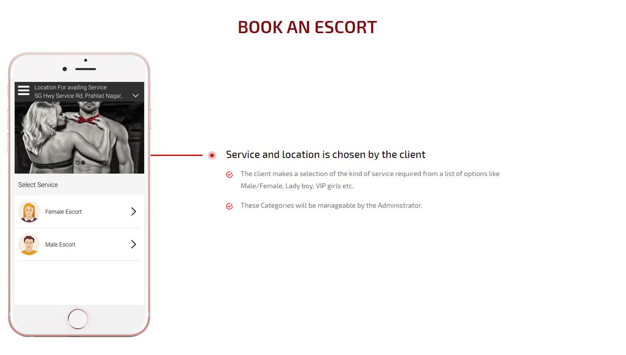 client book an escort via app