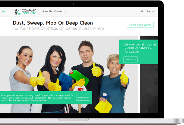 on demand cleaning app package the classy website the house cleaners web panel and client web panel for that uncomplicated experience