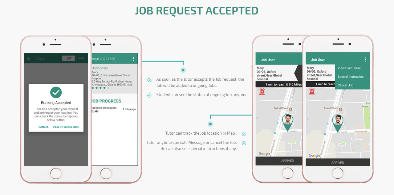 tutor accepted job request