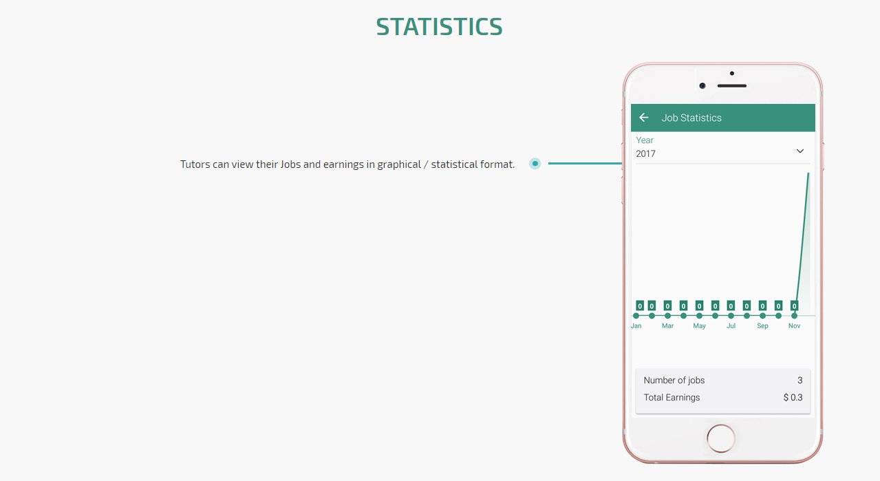 on demand tutor app job and earnings statastics screen