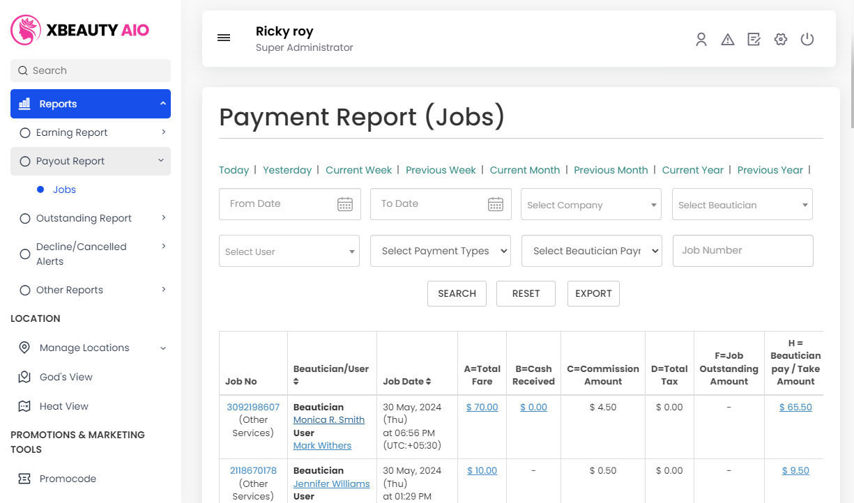 Payment Report