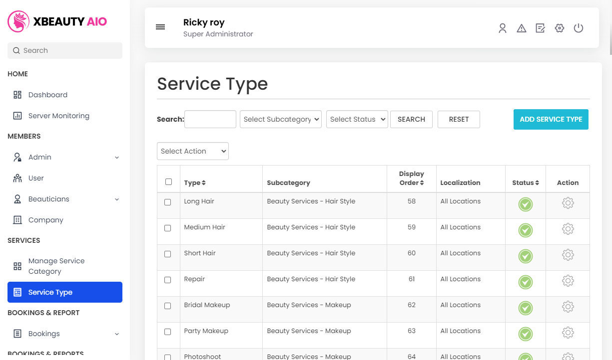 Service Type