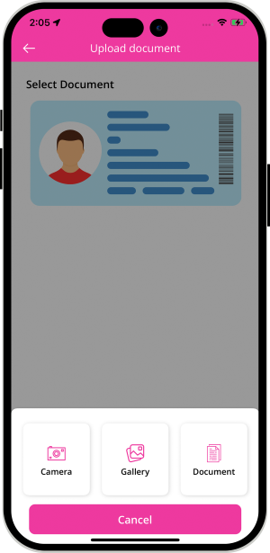 Beauticians upload ID documents from panel
