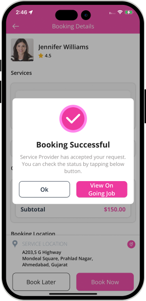 Select booking location
