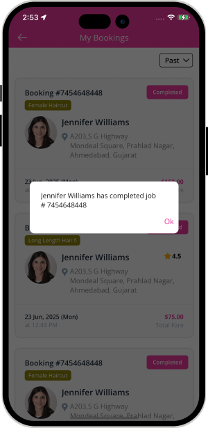 Select booking location