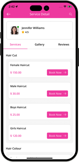 choose service categories