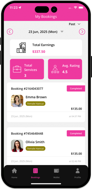 Driver login and registration screen