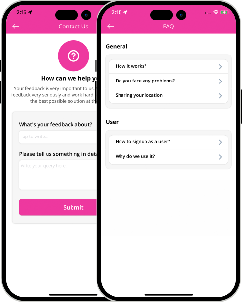Driver login and registration screen