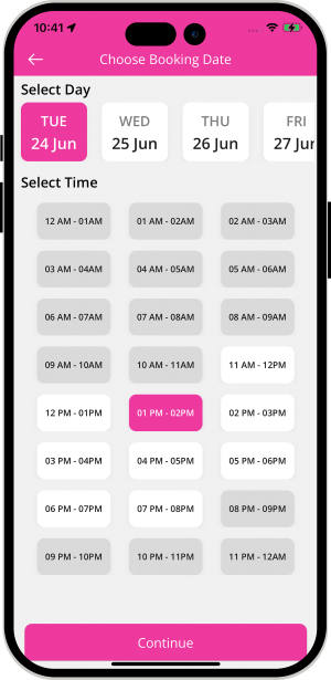 Select booking location