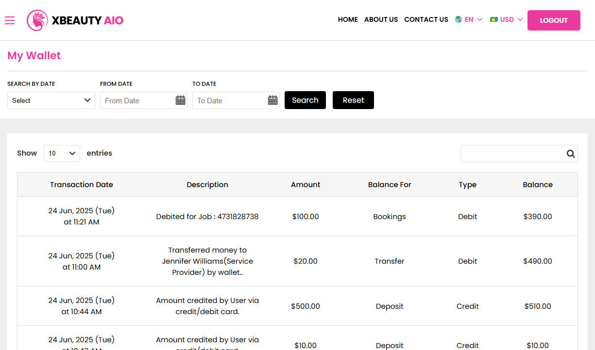 User Wallet