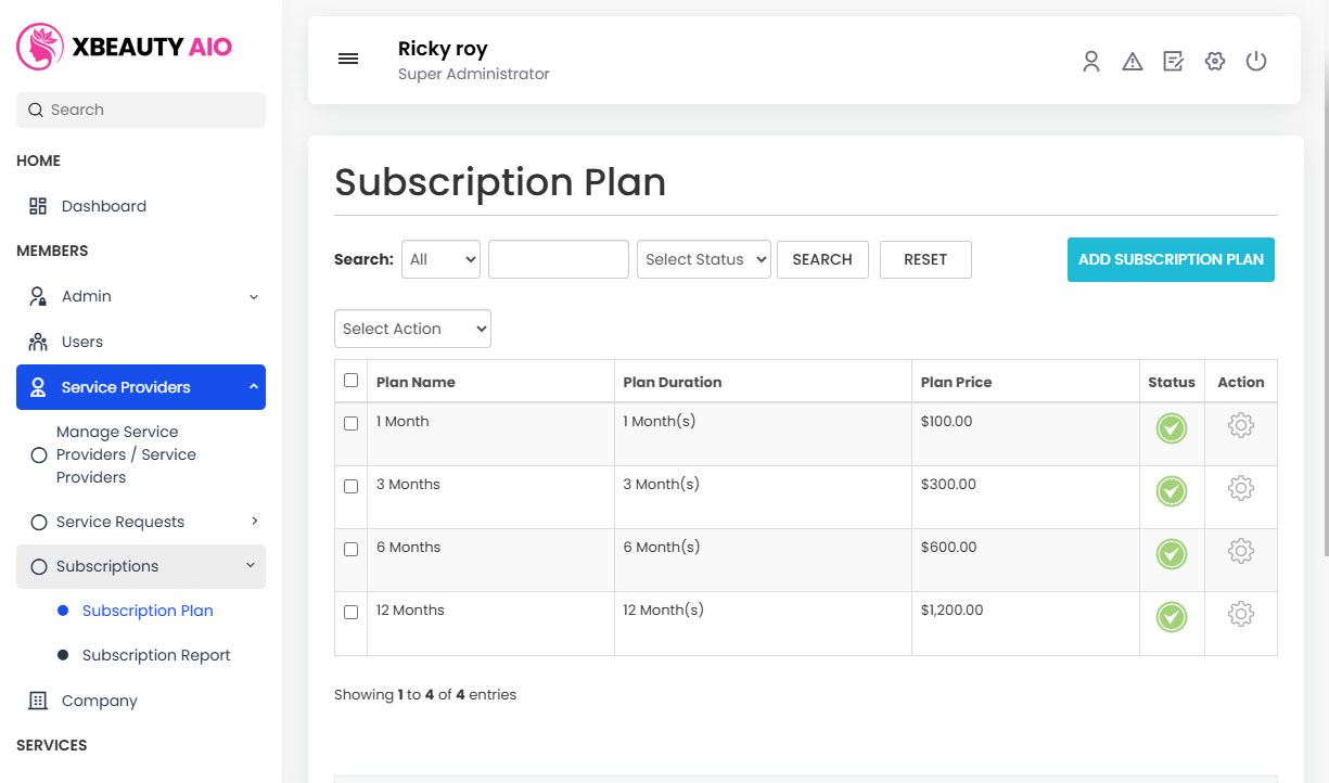 Subscription Plan