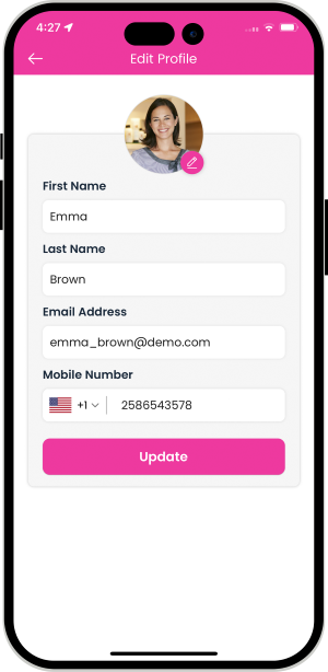 User can edit their profile