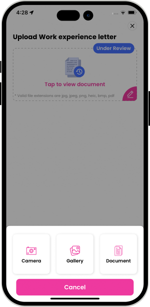 Beauticians upload ID documents from panel