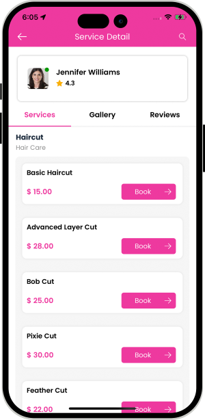 choose service categories