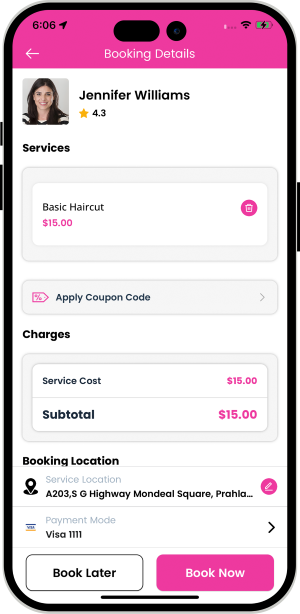 Select booking location