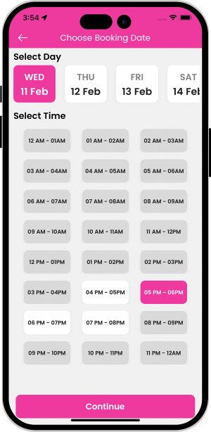 Select booking location