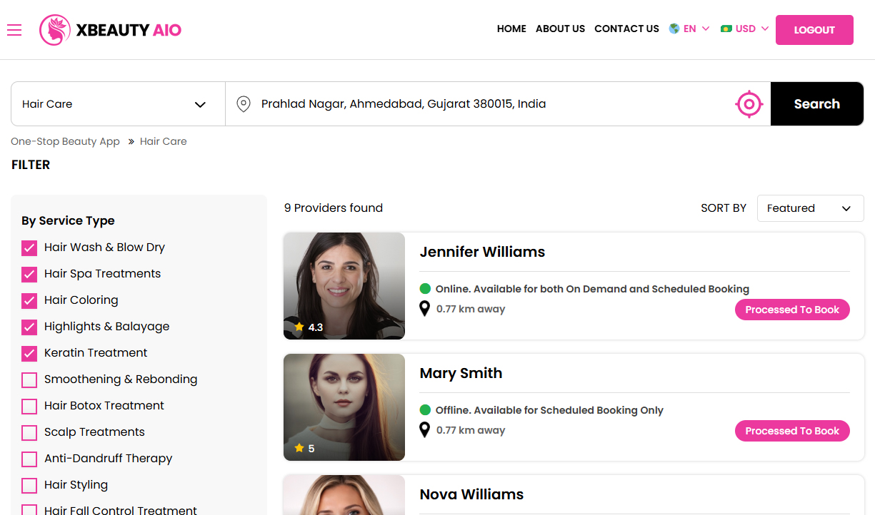 Book Nearby Beautician