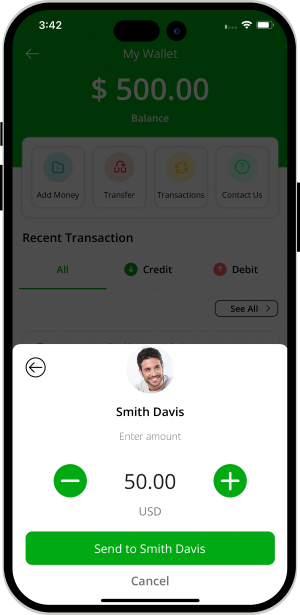 wallet-to-wallet money transfer